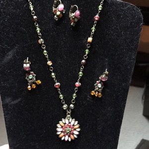 Necklace and 2 pair of earrings Bella Lia/Sorrelli
